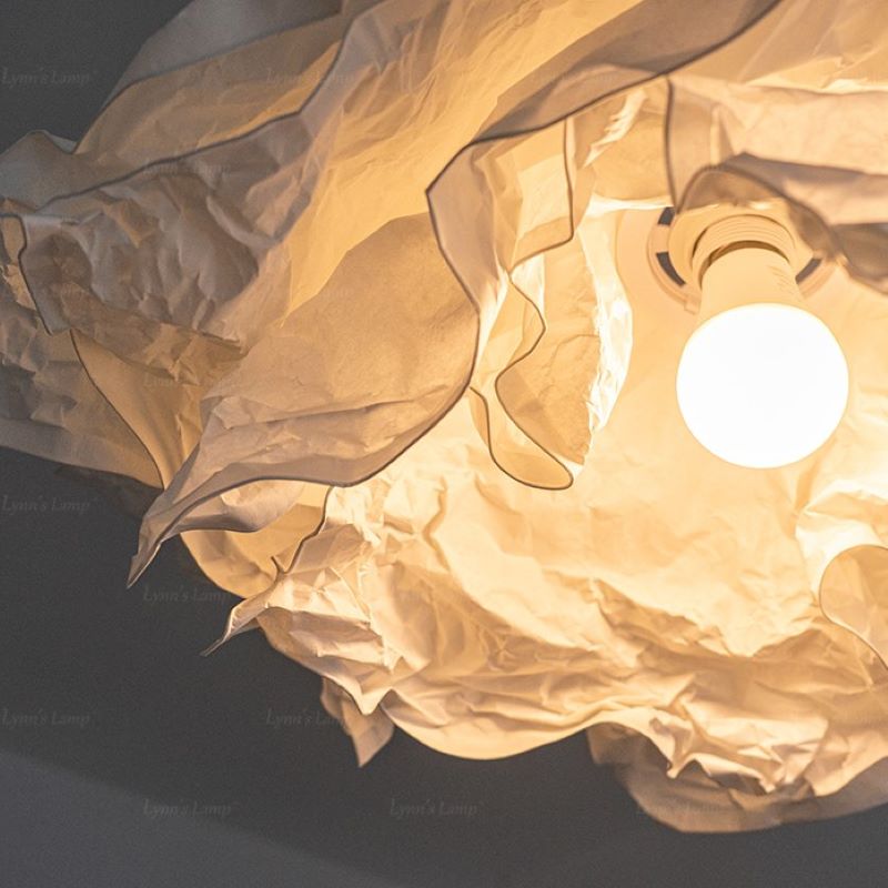 Ritta Wabi-sabi Nube Metal Papel LED Lámpara Colgante Estudio Dormitorio
