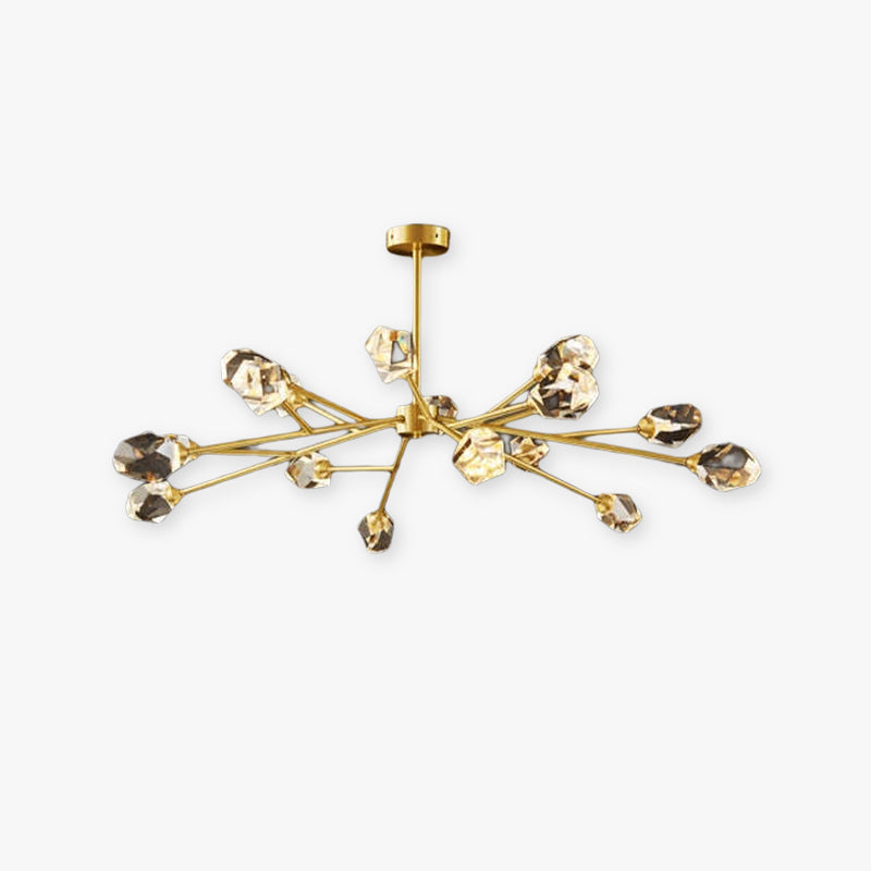Kristy Moderno LED Lámpara Colgante Cobre/Cristal Dorada