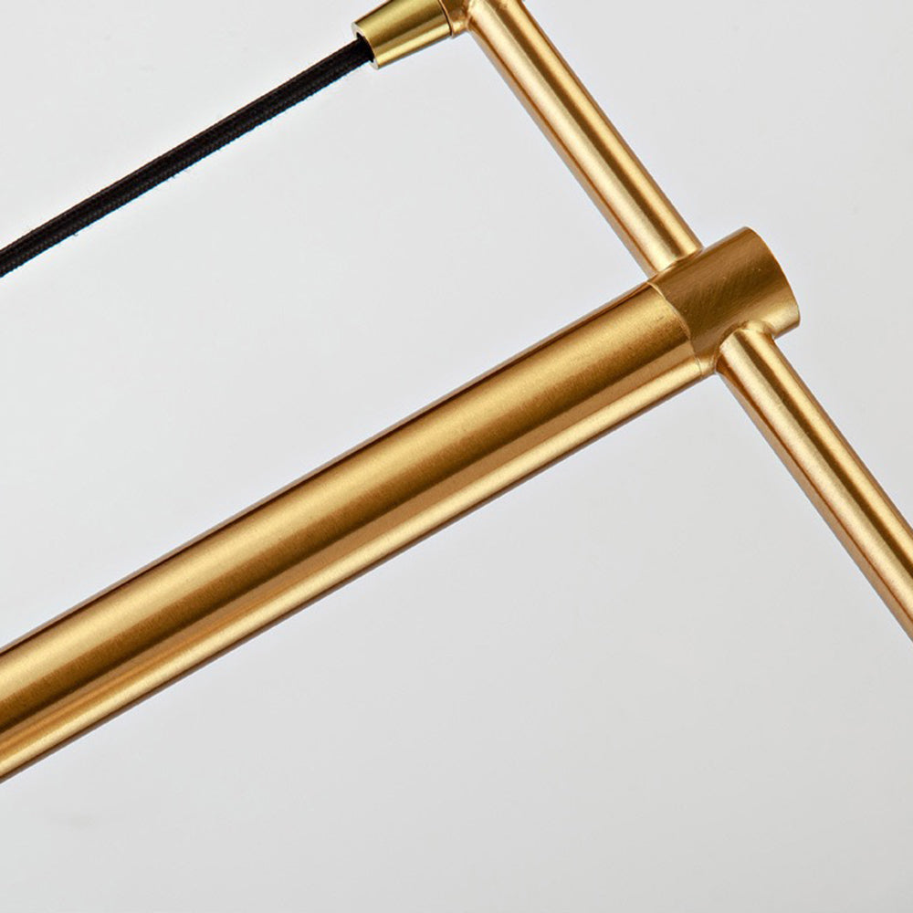 Mira Moderna MInimalista Metal/Vidrio Lámpara de Pie Dorada