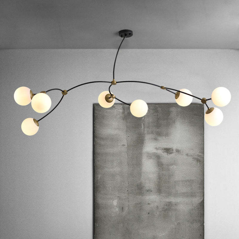 Valentina Minimalista Bolas LED Metal Lámpara Colgante Negra