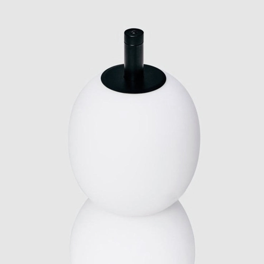 Mira Moderna Diseño Vidrio Lámpara de Pie Blanca
