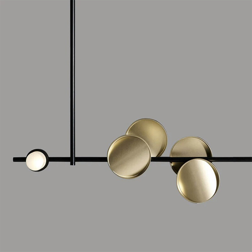 Avi Moderna Diseño Lineal Metal Lámpara Colgante Dorada