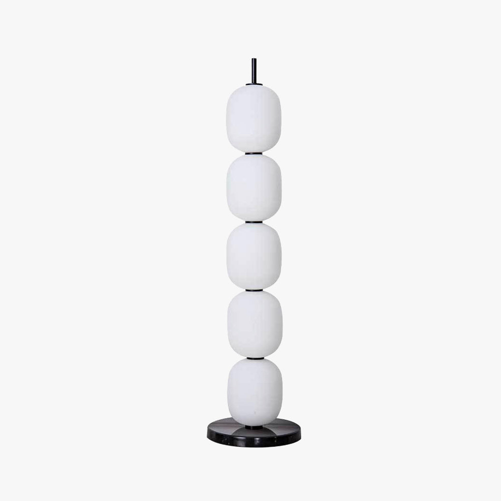Mira Moderna Diseño Vidrio Lámpara de Pie Blanca