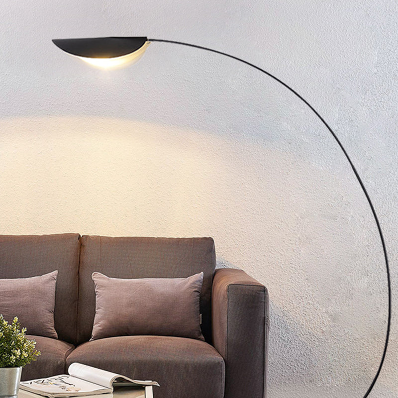 Edge Moderna Geométrica Metal LED Lámpara de Pie Negra