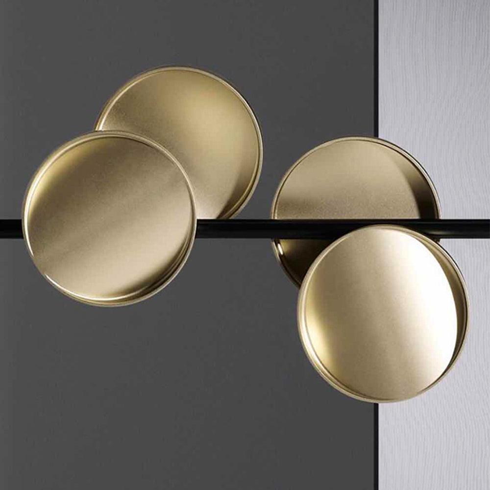 Avi Moderna Diseño Lineal Metal Lámpara Colgante Dorada