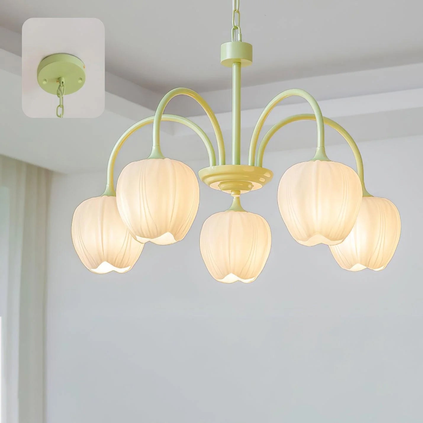 Tulip Matcha Chandelier - Letslighting