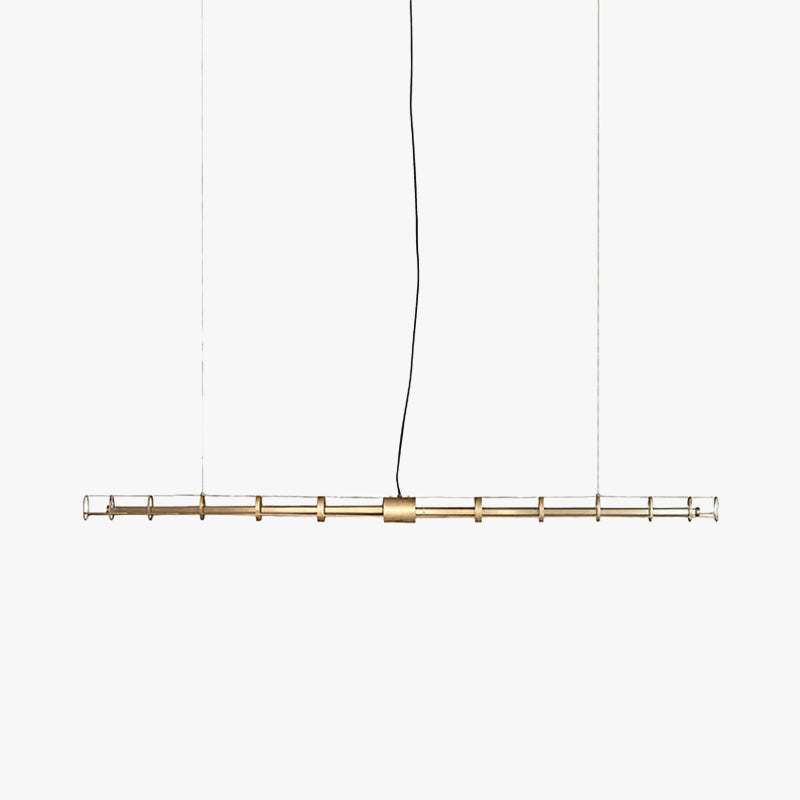 Arisha Moderna Lineal Metal/Vidrio Lámpara Colgante Dorada