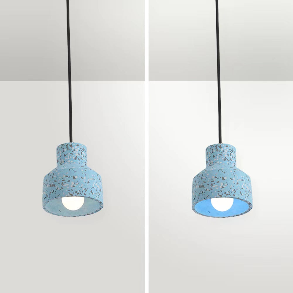 Valentina Moderna Cuadrado LED Metal/Cemento Lámpara Colgante Negra/Azul/Roja/Blanca