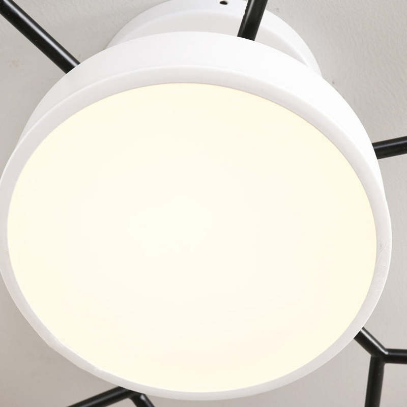 Muto Moderna Minimalista Redonda Metal/Acrílico Lámpara de Techo Blanco/Verde/Gris