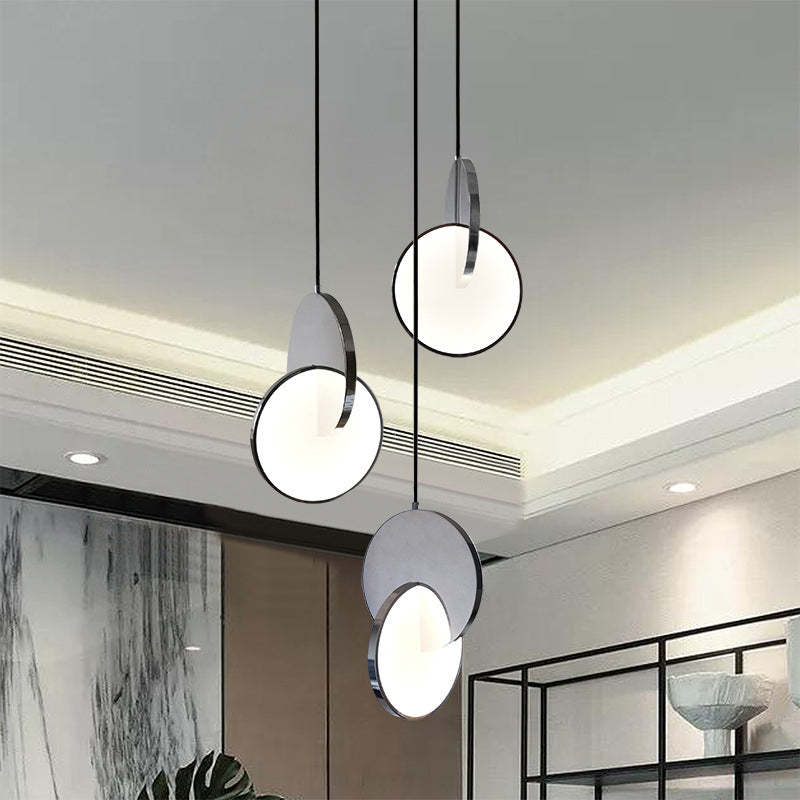 Arisha Minimalista Redonda Metal Lámpara Colgante Dorada/Plata