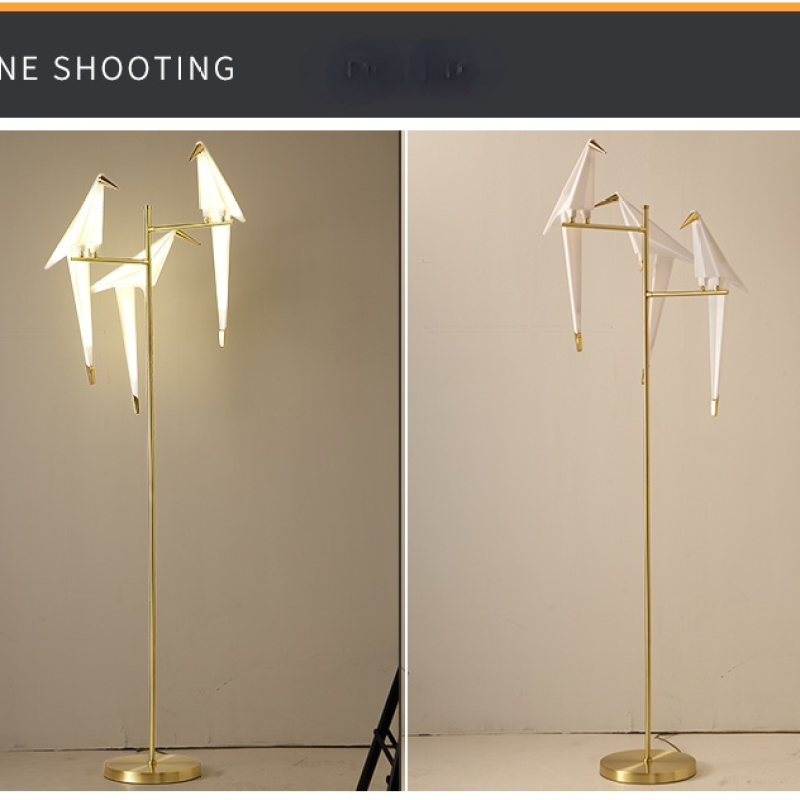 Clifford Moderna Geométrico Metal/Acrílico LED Lámpara de Pie Blanca