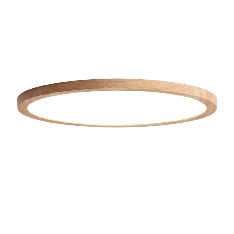 Muto Moderna Redonda LED Acrílico Lámpara de Techo Madera