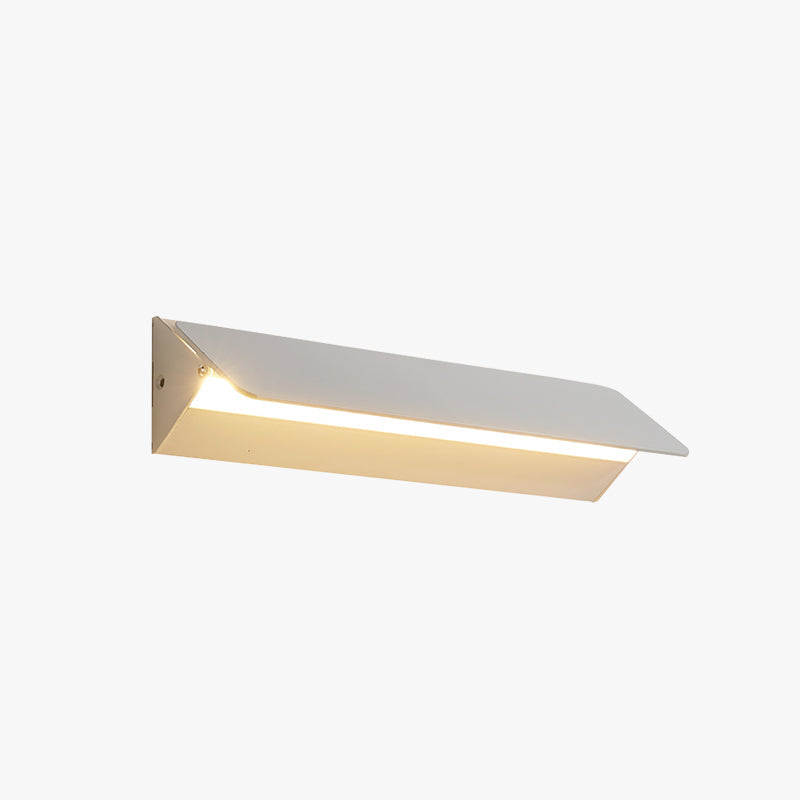 Auer Moderno LED Rectangular Metal Aplique de Pared Interior Blanco