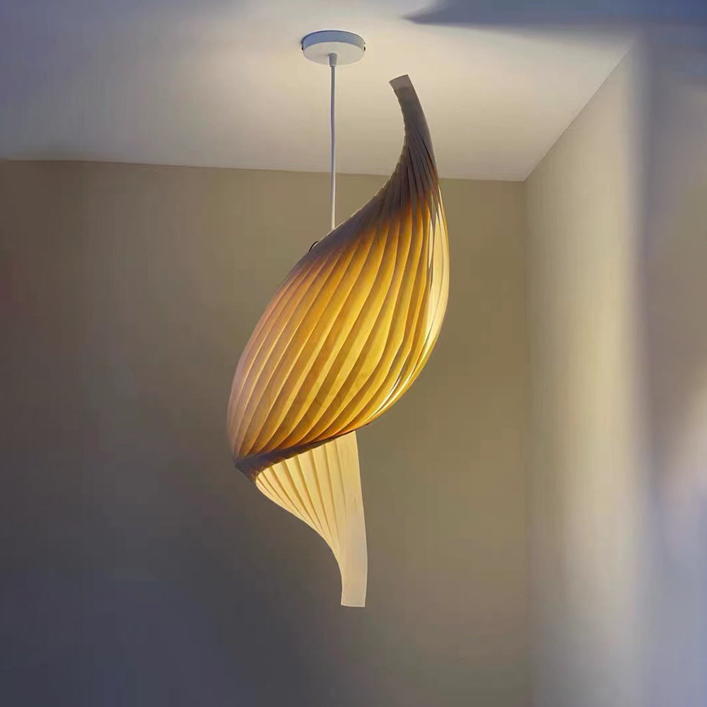 Muto Moderna Geométrica Metal/Madera LED Lámpara Colgante Madera