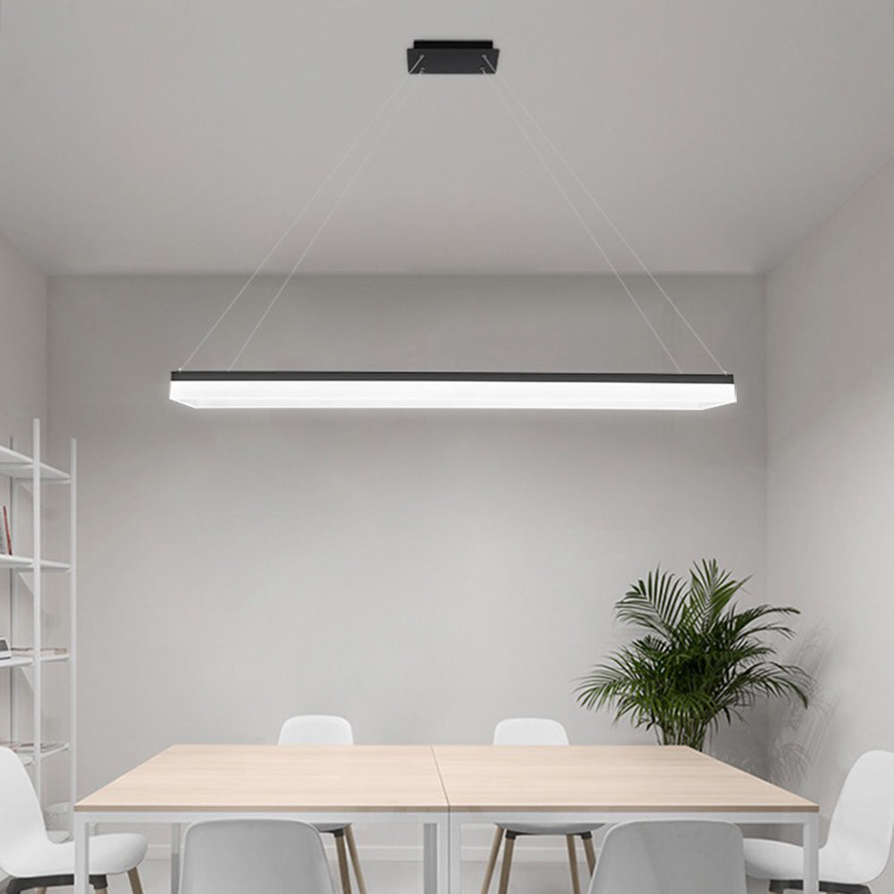 Arisha Moderna Minimalista Rectangular Lámpara Colgante Negra
