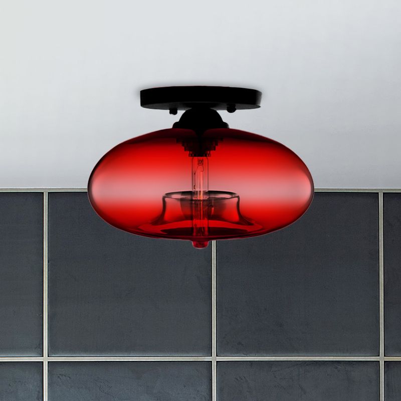 Arisha Lámpara de Techo Industrial Art Decó Globo Flush Mount Salón