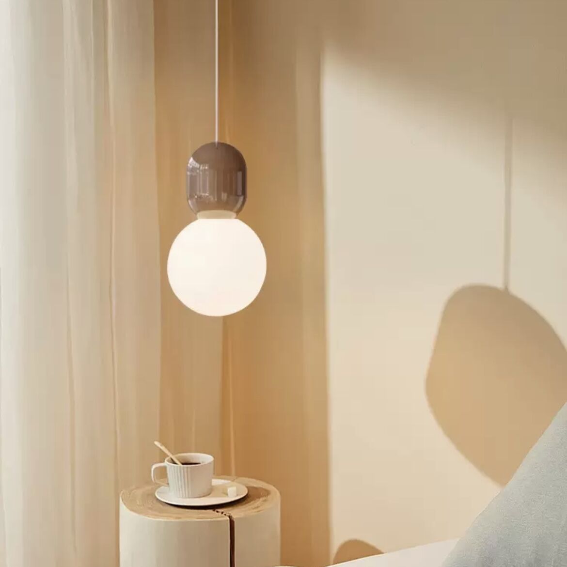 Valentina Moderna Minimalista Esférica Vidrio Metal Lámpara Colgante