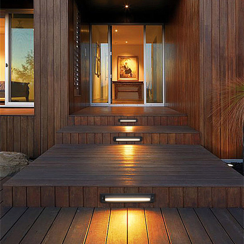 Ray Moderno Rectangular Metal Acrílico Aplique Exterior