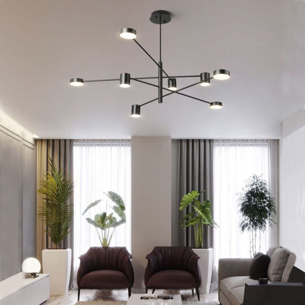 Arisha Moderno Industria Rama LED Lámpara Colgante Negro/Oro Dormitorio/ Salón Metal