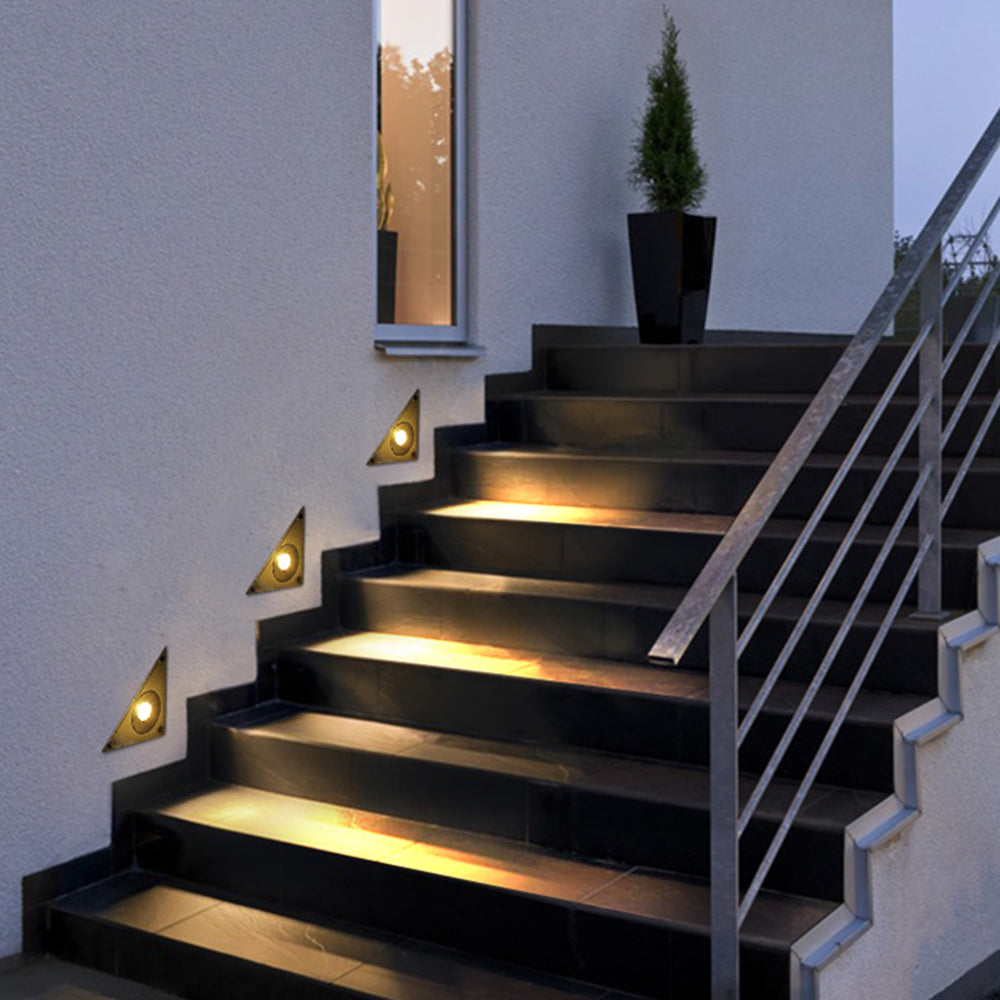 Ray Moderna Triangular LED Metal Acrílico Lámpara Exterior