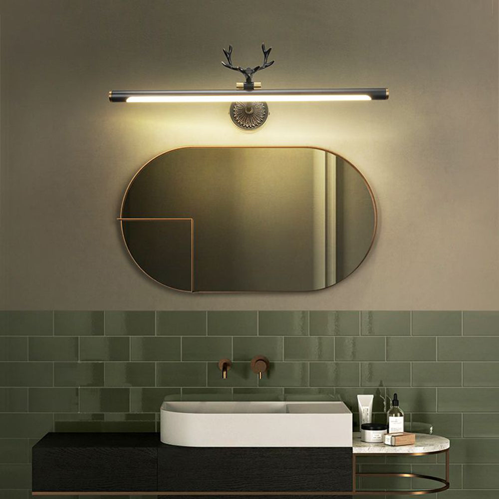 Arisha Decorativo Staghorn Metal/Acrílico Aplique de Pared Negro/Latón