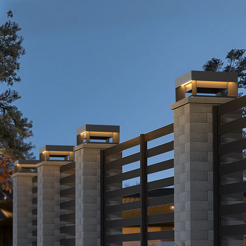 Ray Moderna Lámpara Exterior LED Cuadrada Metal Jardín