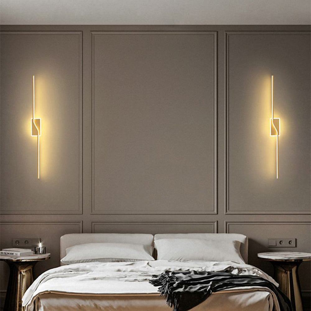 Arisha Lujo Moderno Lineal Metal/Gel de Sílice Aplique de Pared Dorado