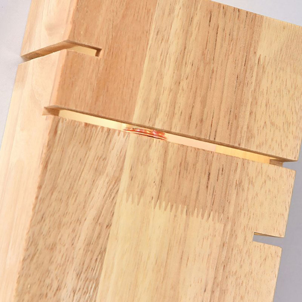 Muto Madera LED Aplique de Pared Rectángulo Amarilo