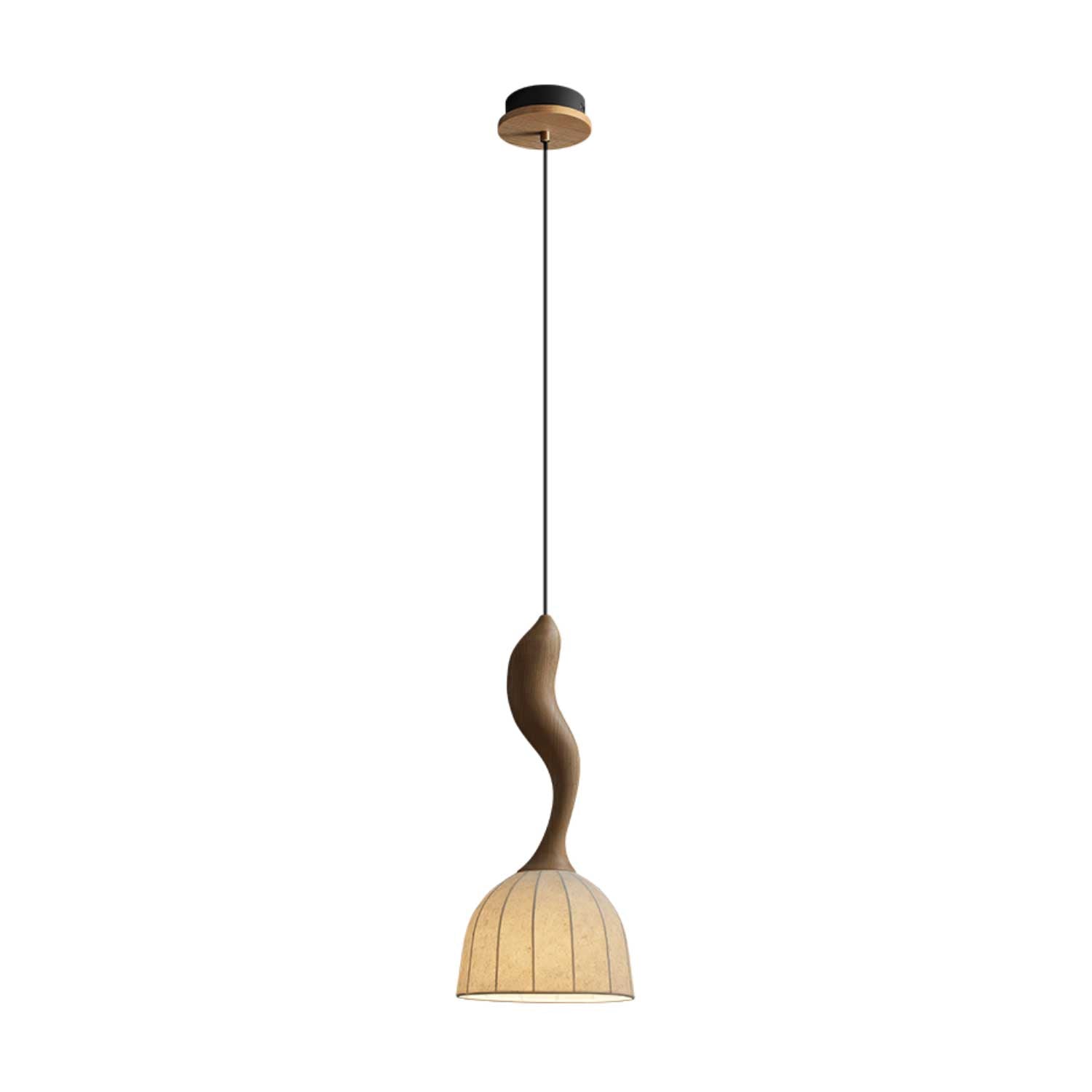 Colire Creativity Twisted Metal Wood Pendant Light - Letslighting