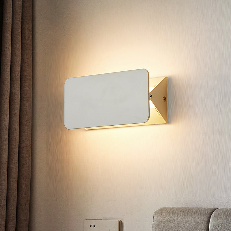 Auer Moderno LED Rectangular Metal Aplique de Pared Interior Blanco