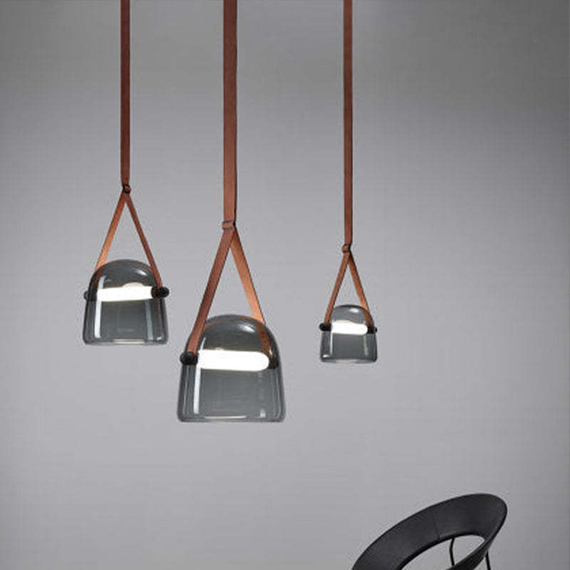 Nordic Moderna Polígono Vidrio/Metal Lámpara Colgante Gris/Blanca