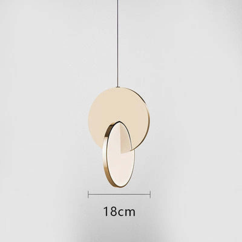 Arisha Minimalista Redonda Metal Lámpara Colgante Dorada/Plata