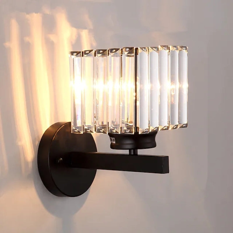 Arisha Moderno Cuadrado/Redondo Metal/Cristal Aplique de Pared Dorado