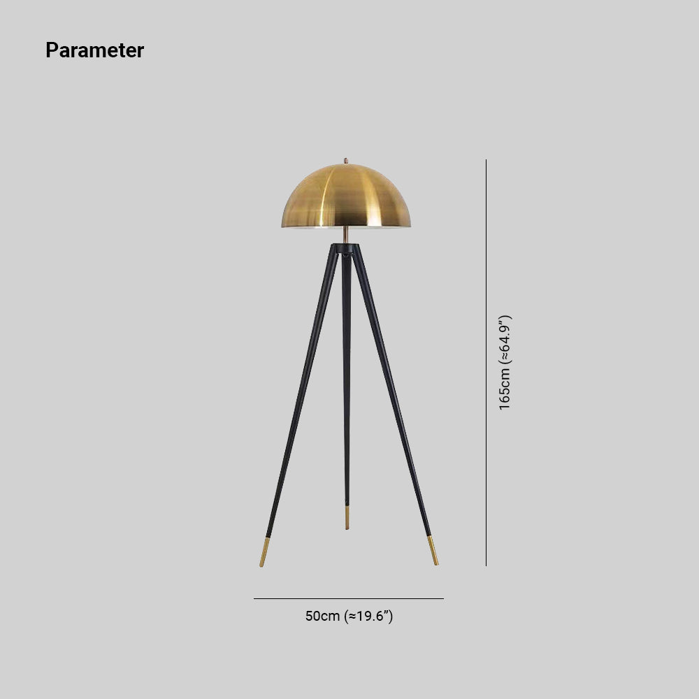 Mira Minimalista Semicircular Metal Lámpara de Pie Negra