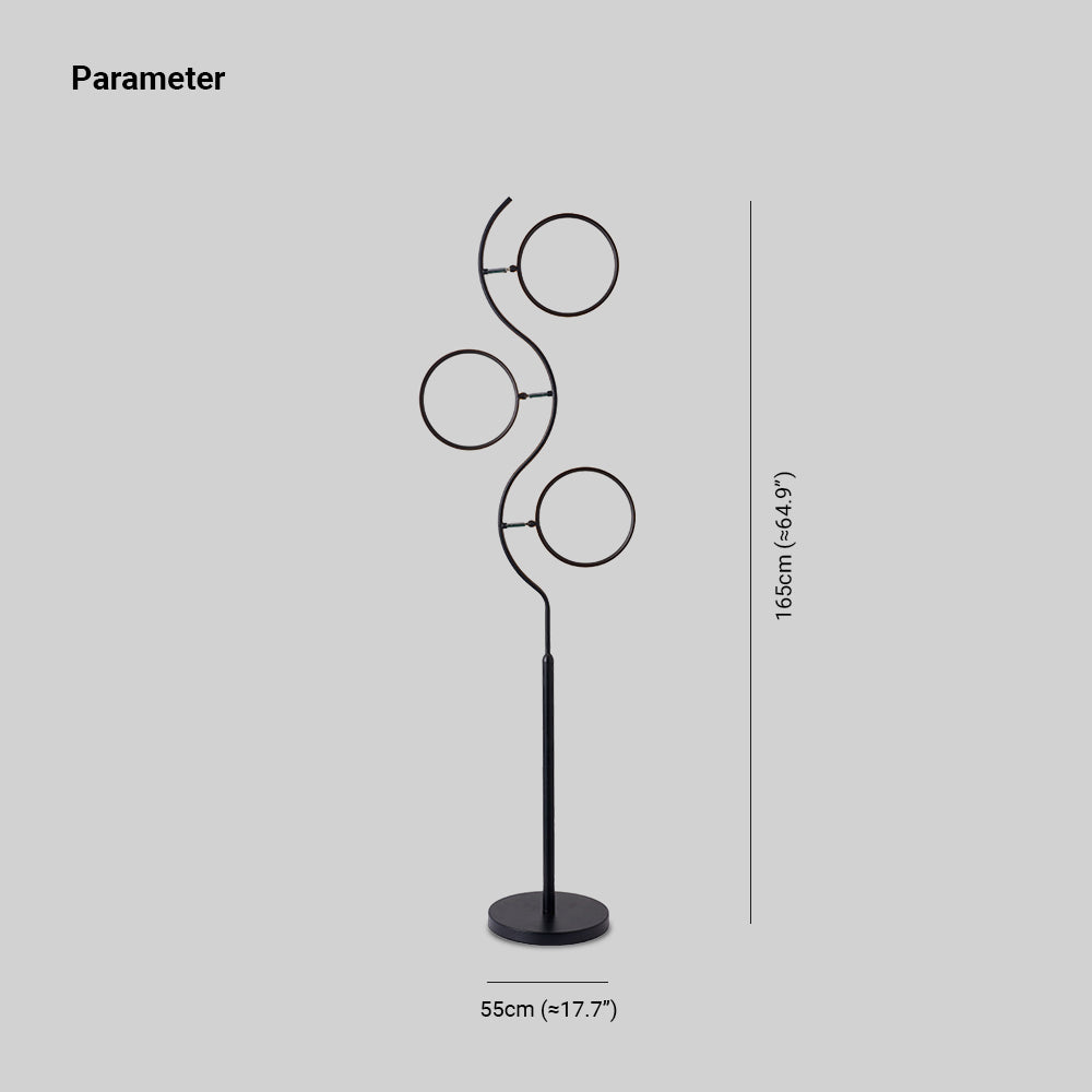 Mira Moderna Diseño Metal/Acrílico Lámpara de Pie Negra/Blanca