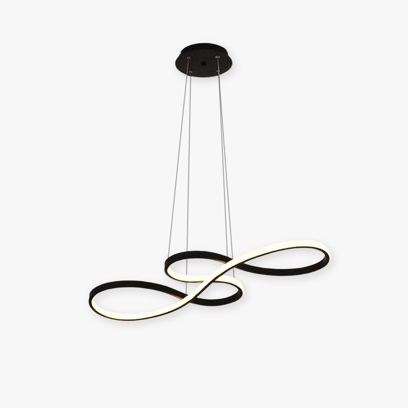Louise Moderna Geométrica Metal/Acrílico Lámpara Colgante Negra/Blanca/Ora