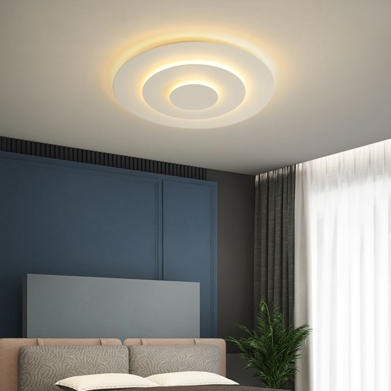 Arisha Lámpara de Techo Modern Nordic Flush Mount Blanco Acrílico/Metal Salón