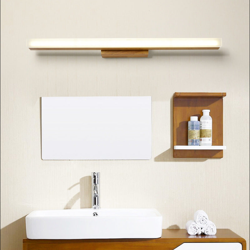 Arisha Minimalista Lineal Madera Aplique de Pared Madera/Nogal
