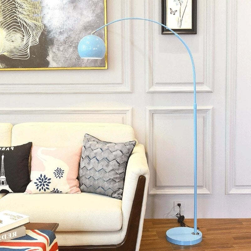 Morandi Moderno Geométrico Metal LED Lámpara de Pie Amarillo/Negro/Azul