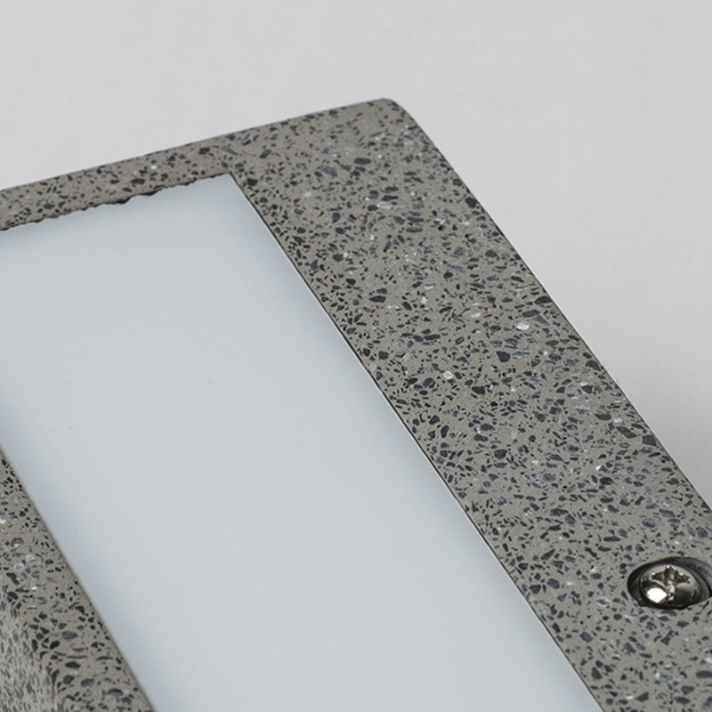 Edge Moderno Rectangular Metal/Acrílico LED Aplique de Pared Exterior Negro/Blanco