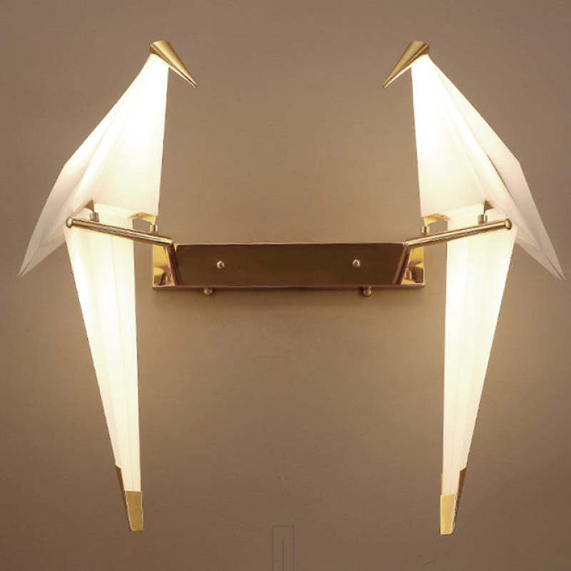 Arisha Art Déco Pájaro Metal/Acrílico LED Aplique de Pared Blanco