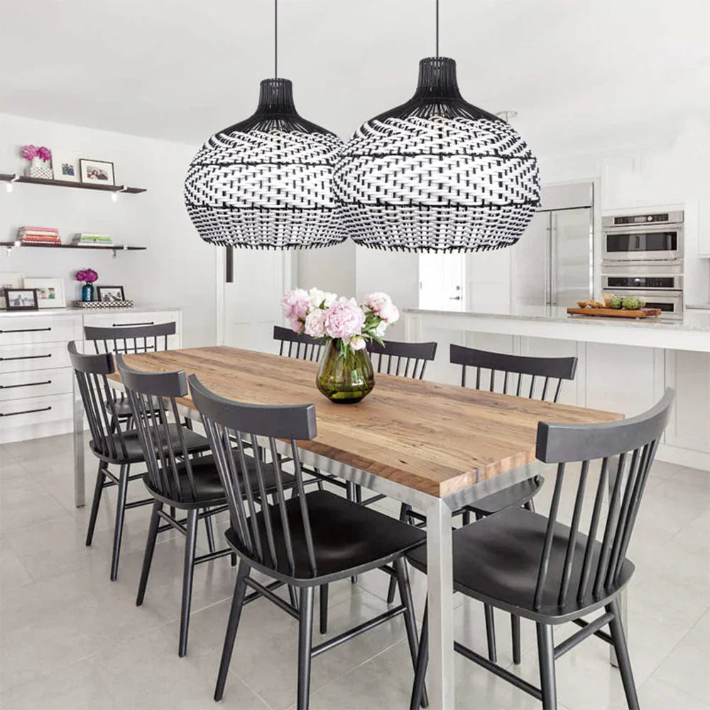 Ritta Moderno LED Lámpara Colgante Ratán Comedor/Salón