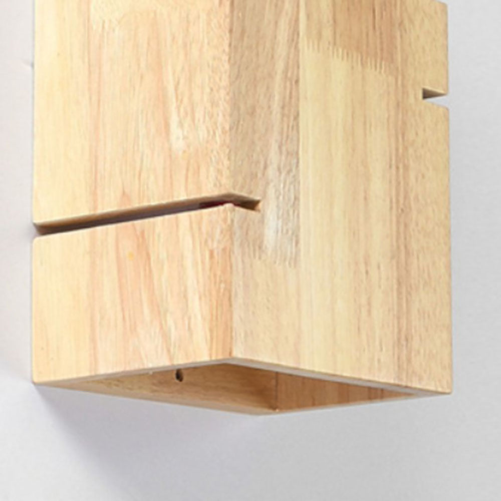 Muto Madera LED Aplique de Pared Rectángulo Amarilo