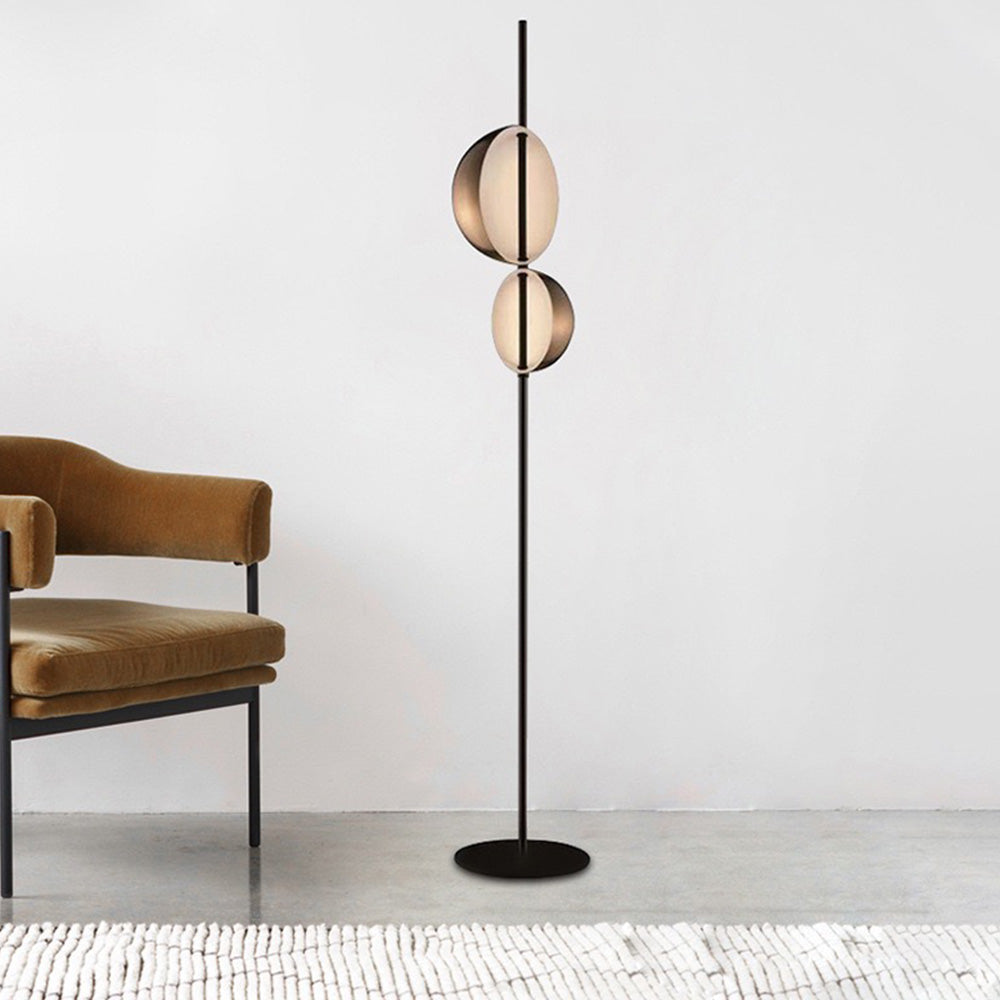 Mira Moderna Simple Metal Lámpara de Pie Negra/Ora