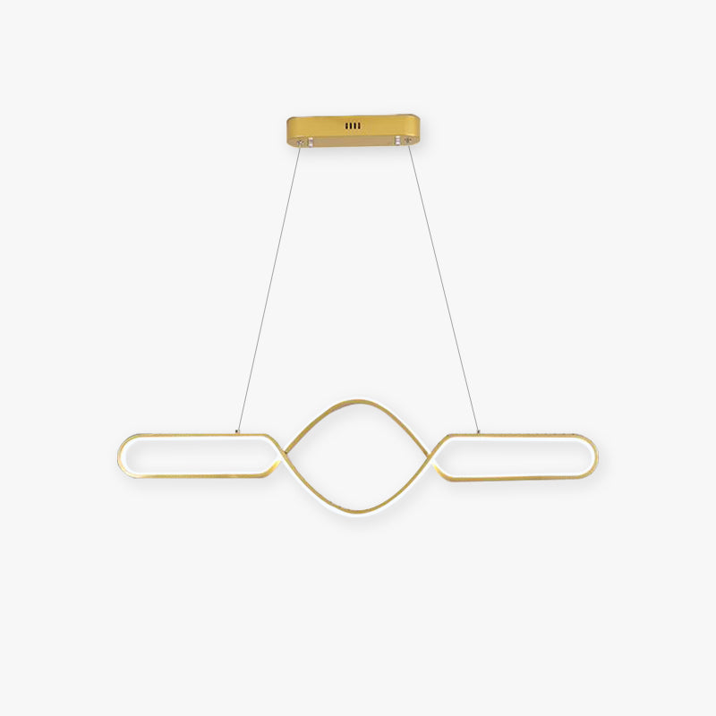 Bouvet Minimalista Lineal Metal  Lámpara Colgante Negra/Dorada