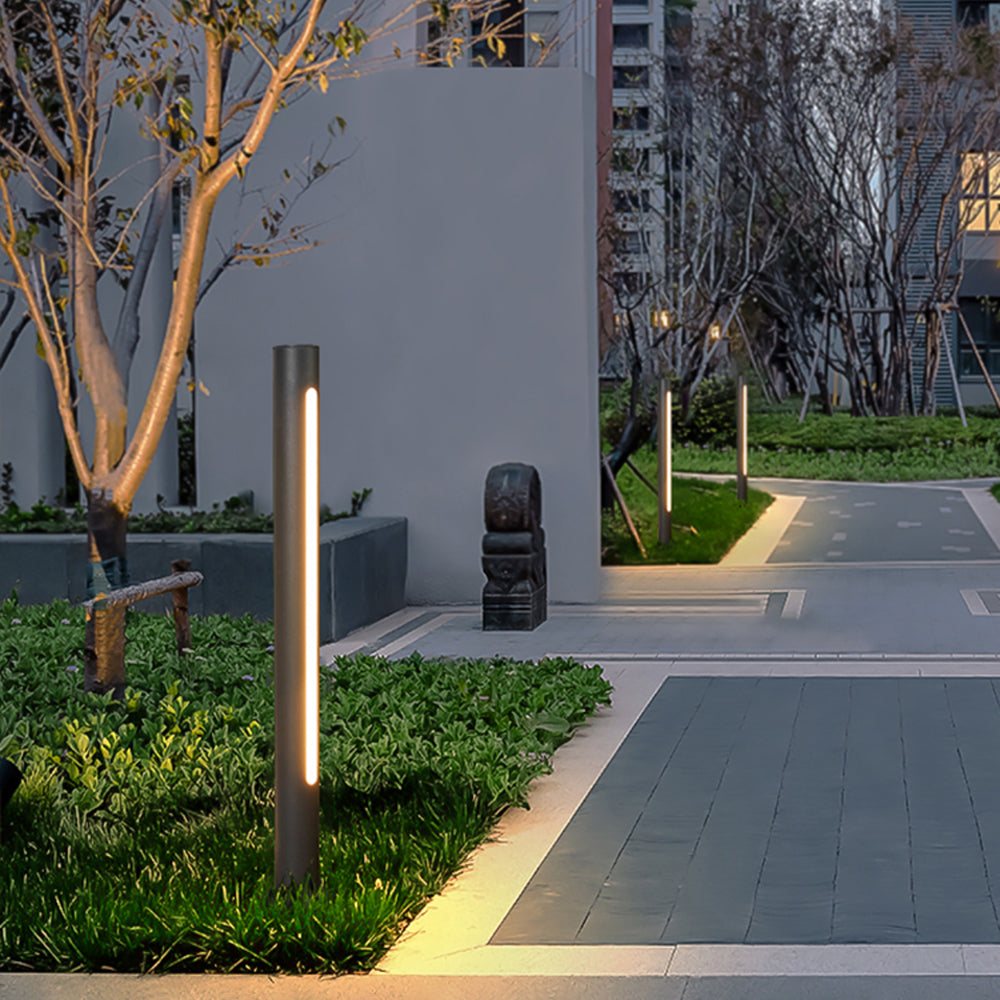 Ray Moderno Lámpara De Pie Exterior Cilíndrica Metal Patio