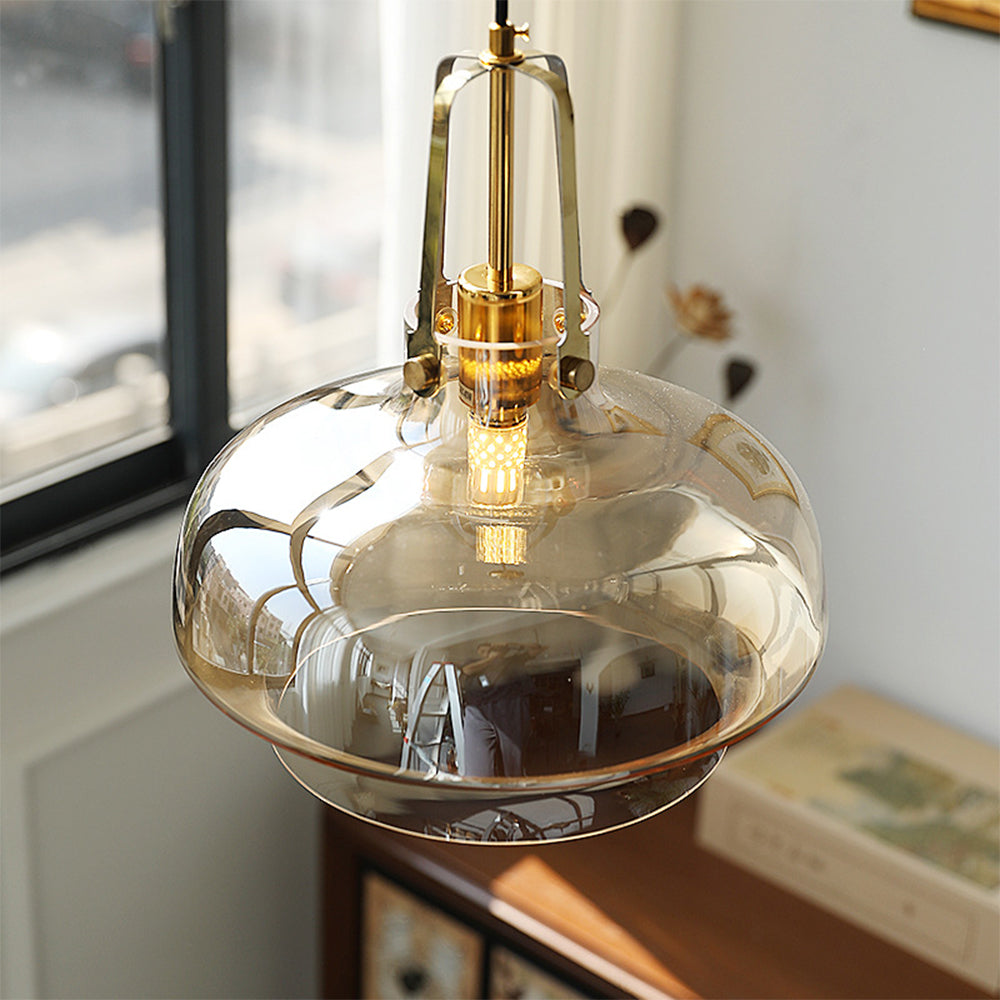 Valentina Moderno Único Formado Lámpara Colgante Vidrio Metal Salón Comedor