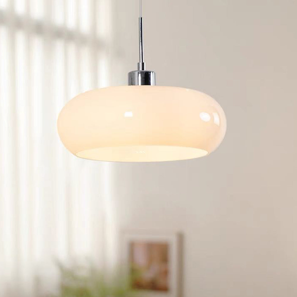 Valentina Moderna Minimalista Metal/Vidrio Lámpara Colgante Naranja/Blanca
