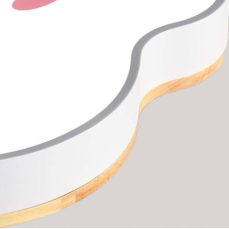 Arisha Decorativa Art Cloud Madera/Acrílico LED Lámpara de Techo Rosa/Verde/Blanca