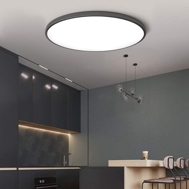 Arisha Minimalista Redonda Acrílico LED Lámpara de Techo Blanca/Negra